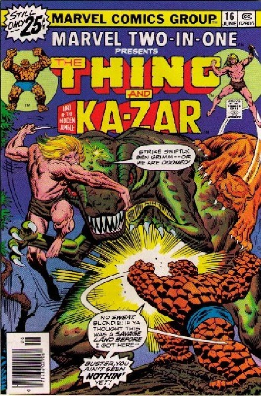 Cover of Marvel Two-in-one (Vol 1) #16. One of 250,000 Vintage American Comics on sale from Krypton!