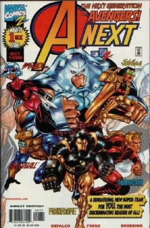 Cover of A-Next (Vol 1) #1. One of 250,000 Vintage American Comics on sale from Krypton!