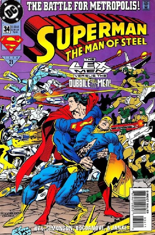 Cover of Superman: Man of Steel (Vol 1) #34. One of 250,000 Vintage American Comics on sale from Krypton!