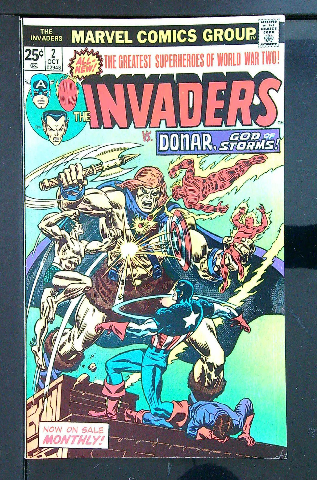 ACTUAL SCAN OF COMIC!<br> Cover of Invaders (Vol 1) #2. One of 250,000 Vintage American Comics on sale from Krypton!