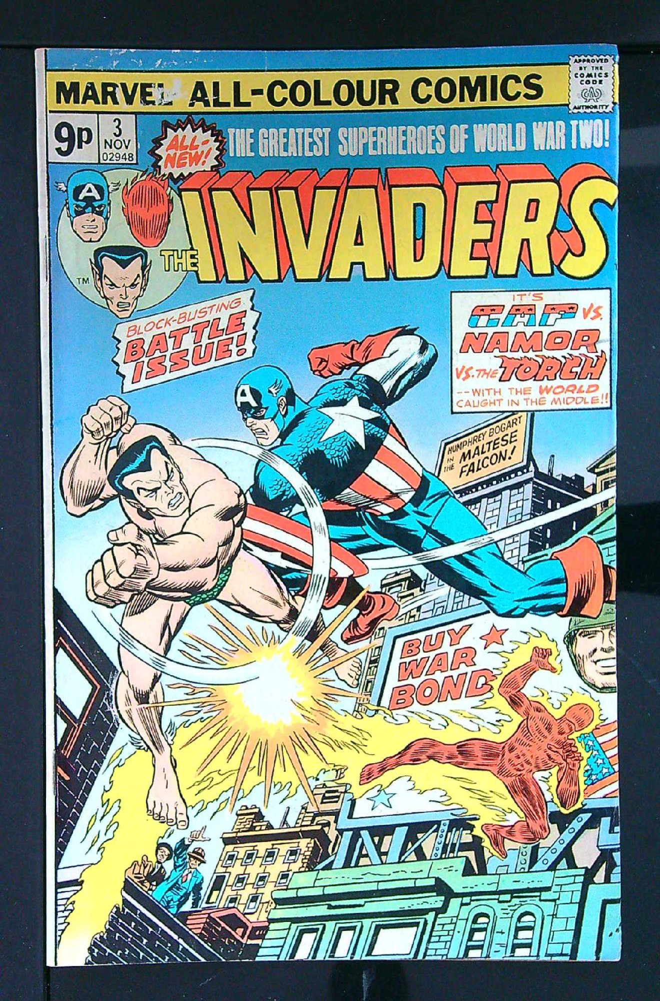 ACTUAL SCAN OF COMIC!<br> Cover of Invaders (Vol 1) #3. One of 250,000 Vintage American Comics on sale from Krypton!