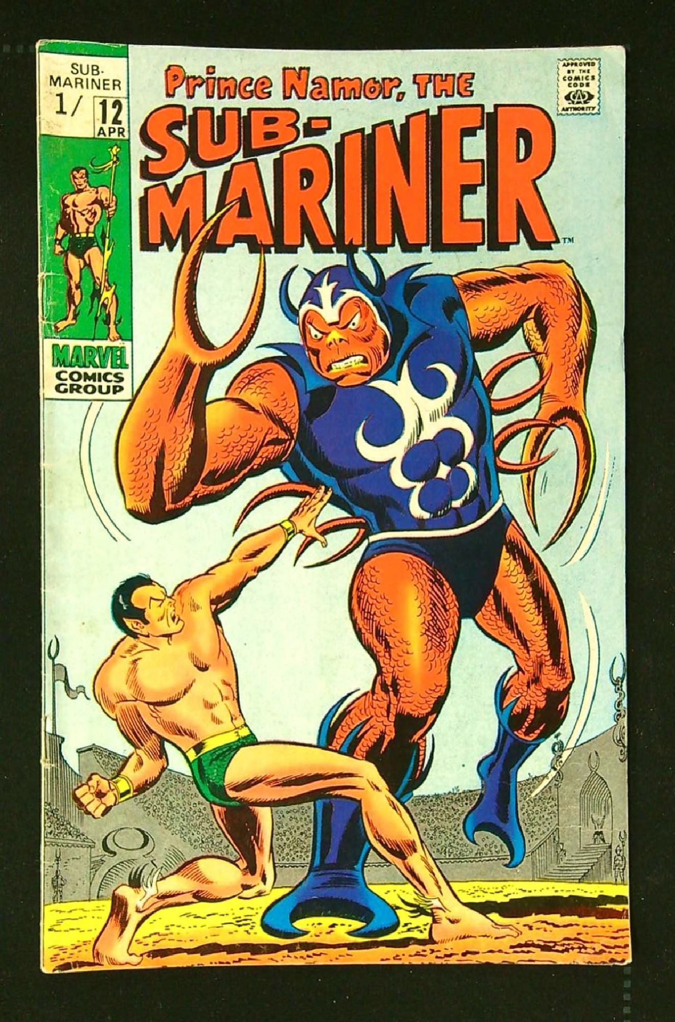 Cover of Sub-Mariner (Vol 1) #12. One of 250,000 Vintage American Comics on sale from Krypton!