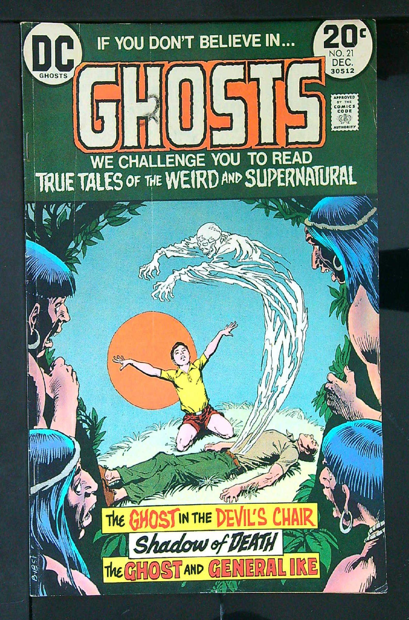 ACTUAL SCAN OF COMIC!<br>Pen on Cover - See Scan Cover of Ghosts (Vol 1) #21. One of 250,000 Vintage American Comics on sale from Krypton!