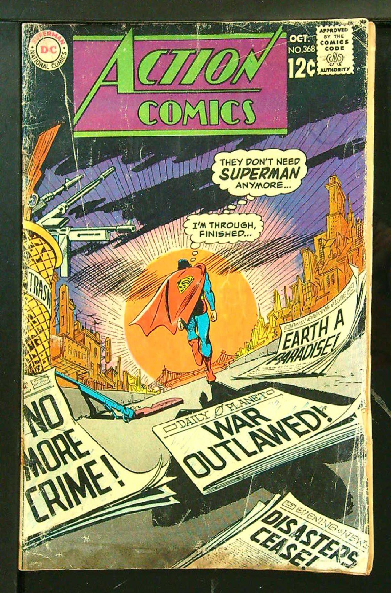 ACTUAL SCAN OF COMIC!<br> Cover of Action Comics (Vol 1) #368. One of 250,000 Vintage American Comics on sale from Krypton!