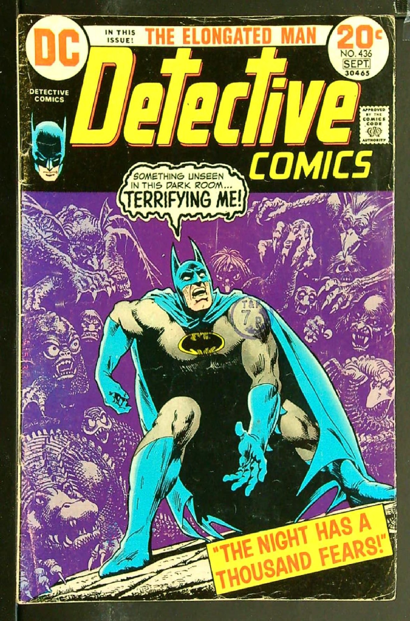 ACTUAL SCAN OF COMIC!<br> Cover of Detective Comics #436. One of 250,000 Vintage American Comics on sale from Krypton!